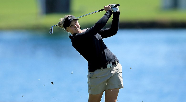 Brooke Henderson, shown here during the 2014 Kraft Nabisco Championship, won the 2014 Women's Porter Cup after a final-round 9-under 62 at Niagara Fall Country Club in Lewiston, N.Y.