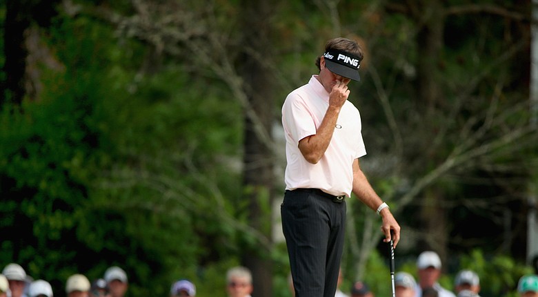 Bubba Watson reacts to a missed putt during Friday's second round of the 2014 U.S. Open at Pinehurst No. 2.