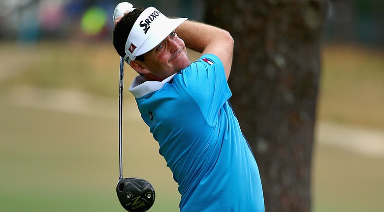 Keegan Bradley, pictured during the 2014 U.S. Open, will be grouped with Webb Simpson and Tom Watson for the first two rounds of the 2014 Greenbrier Classic.