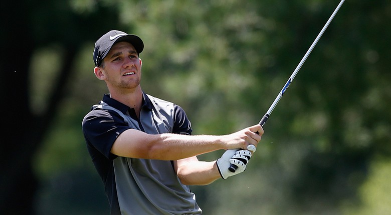 Patrick Rodgers, pictured during the third round of the 2014 Quicken Loans National, can make his third straight Tour cut this week at The Greenbrier Classic as he sets his sights on earning his PGA Tour card.