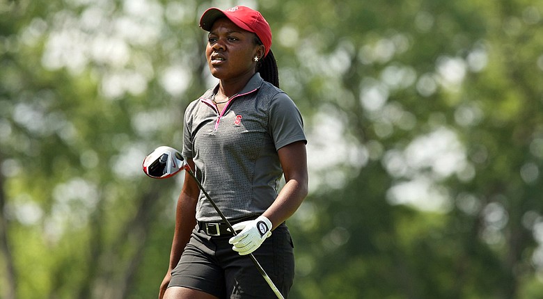 Mariah Stackhouse, 20, survived a 20-hole scare courtesy of Thailand’s Chakansim Khamborn Wednesday to advance to the Round of 32 at the 2014 U.S. Women's Amateur.