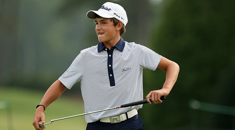 Will Thomson, 13, became the youngest player to play in the U.S. Amateur on Monday. He shot a 5-over 77.