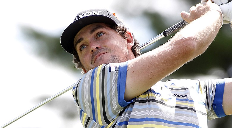 Keegan Bradley during the first round of the Deutsche Bank Championship Friday at TPC Boston.