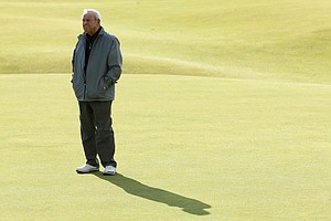 Arnold Palmer during the Champion Golfersu2019 Challenge at the 2015 British Open.