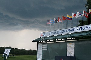 Play was suspended at 4:55 during the Round of 64 at the 68th U. S. Junior Amateur Championship.