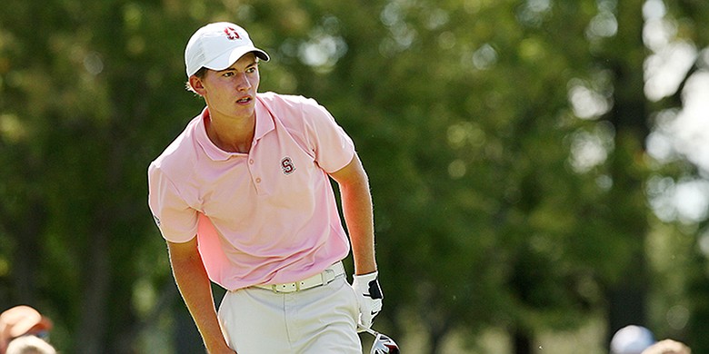 Maverick McNealy, shown at the 2015 U.S. Amateur