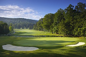 No. 16 on the Cascades Course (Photo courtesy of Omni Homestead Resort)