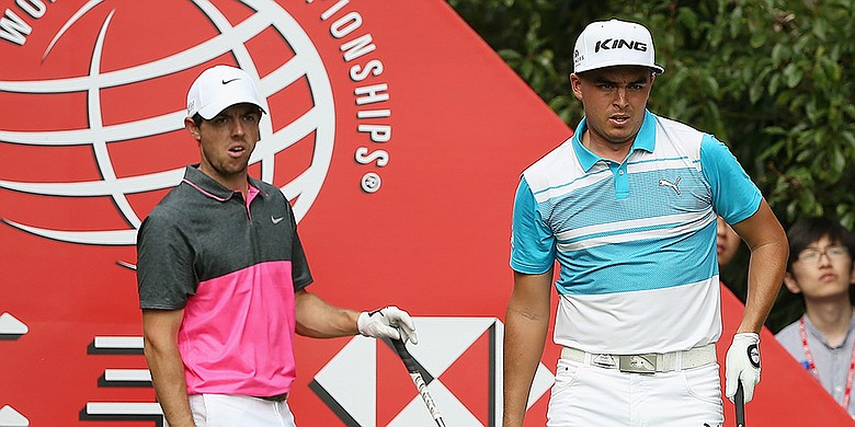 Rory McIlroy (left) and Rickie Fowler, shown at the 2015 WGC - HSBC Champions.