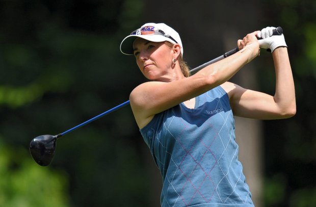 GOLFWEEK | Photo by Getty Images | Kris Tschetter hits her tee shot on ...